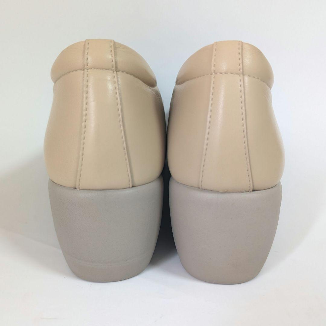 【美品】 HILLS AVENUE オープントゥ ベージュ カメリア 22.5