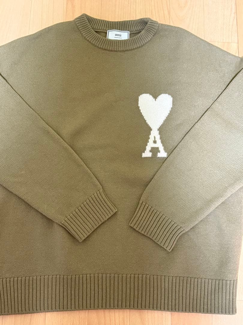 AMI PARIS アミパリス ハートロゴニット セーター ニュートラルM・AMI PARIS