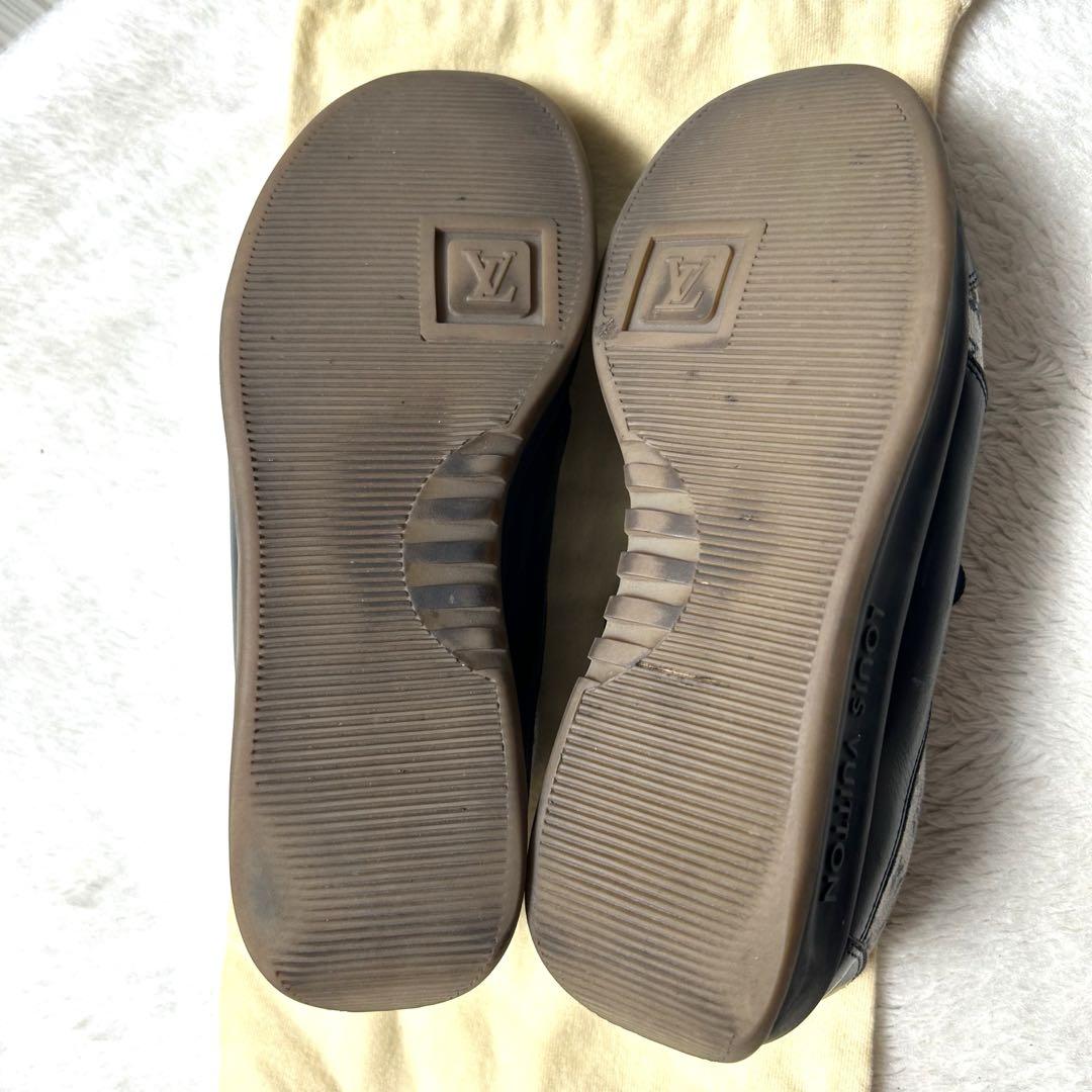 LV LOUIS VUITTON スニーカー モノグラム レザー ネイビー