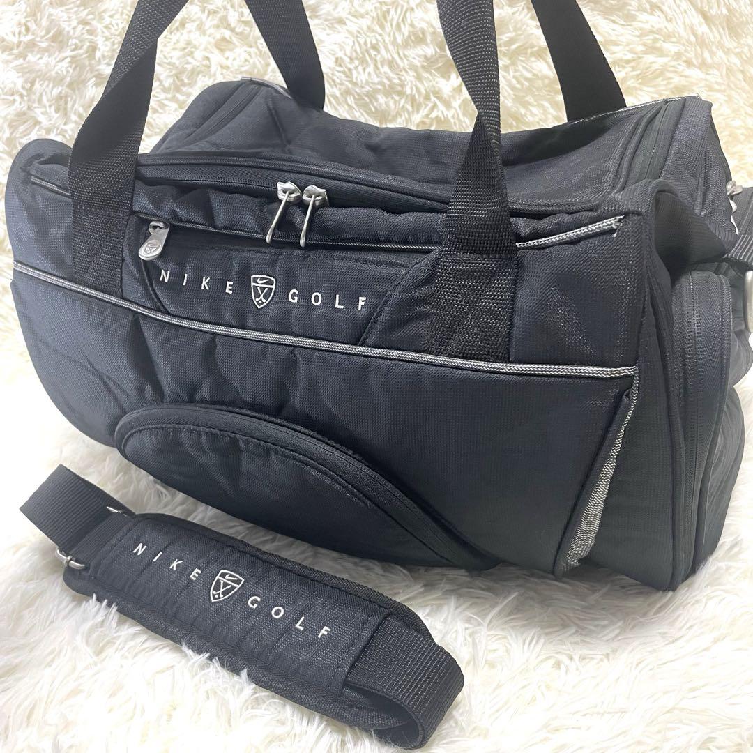 NIKE GOLF 2way ボストンバッグ ブラック シューズ収納 大容量