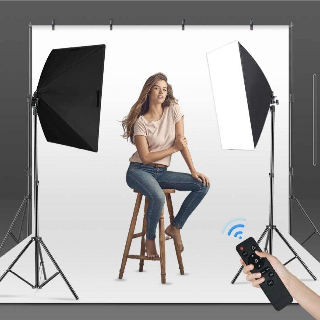 Amazon | ソフトボックス【 2024新登場LED撮影用ライト】写真