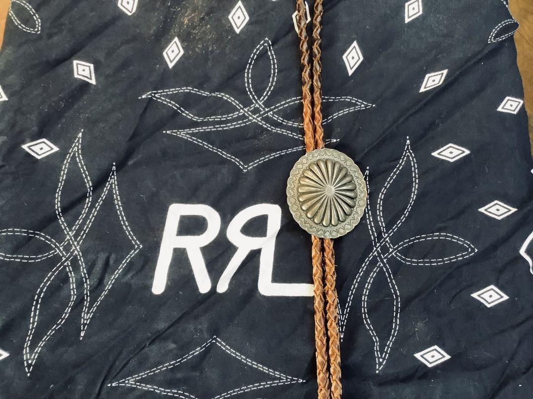 超希少品 RRL コンチョレザーボロタイ ループタイ ダブルアール