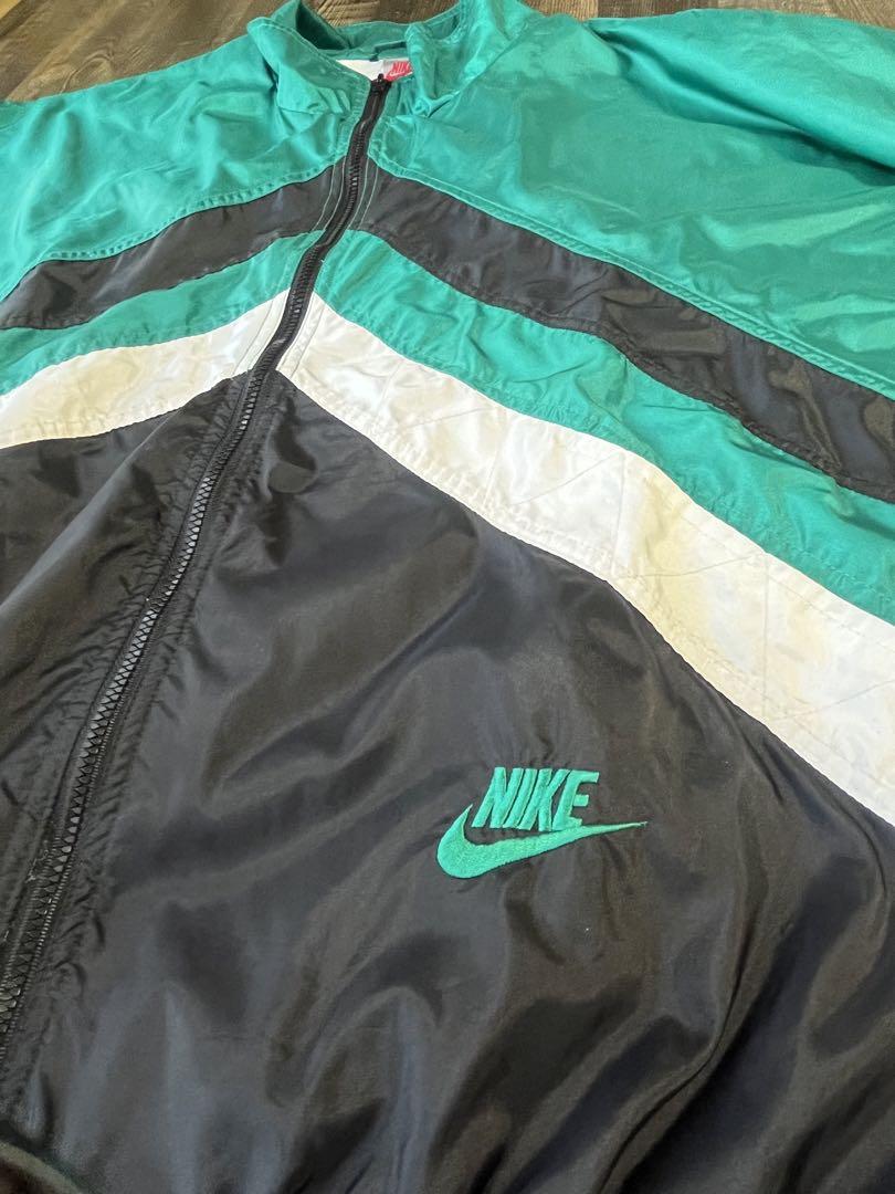 90s NIKE 銀タグ マルチカラー ナイロン ジップ ジャケット