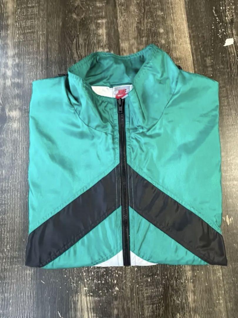 90s NIKE 銀タグ マルチカラー ナイロン ジップ ジャケット