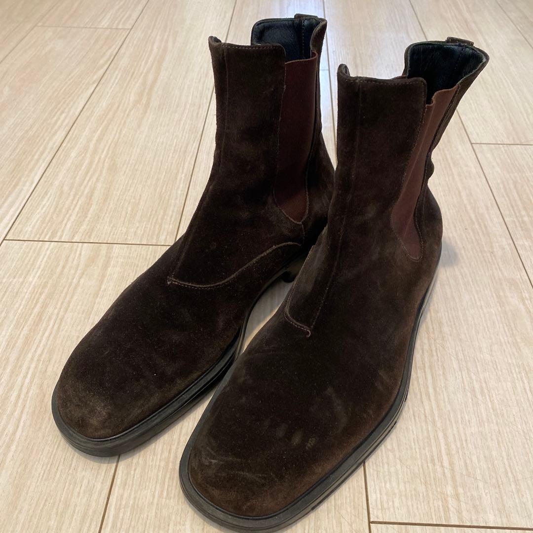 サルバトーレフェラガモ ブラウン サイドゴアブーツ25.5 7 1/2E