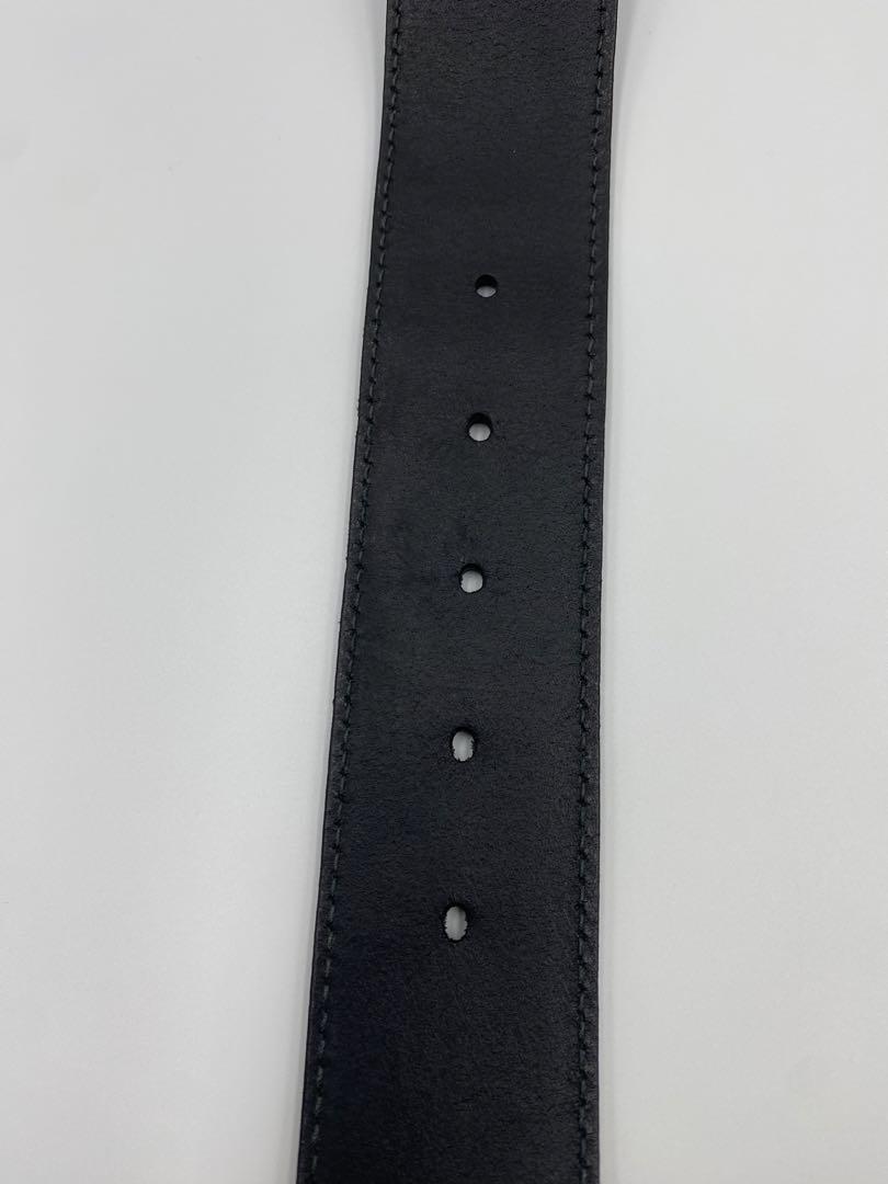 ‼️美品‼️グッチ ベルト インターロッキング シルバーバックル レザー ブラック 画像7