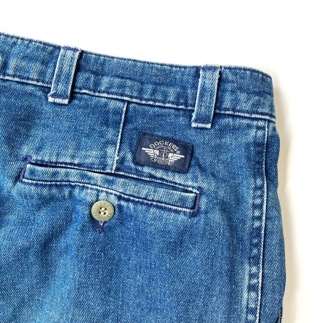 90s USA製 ドッカーズ 2タック デニムスラックス 32×29 日本最大の