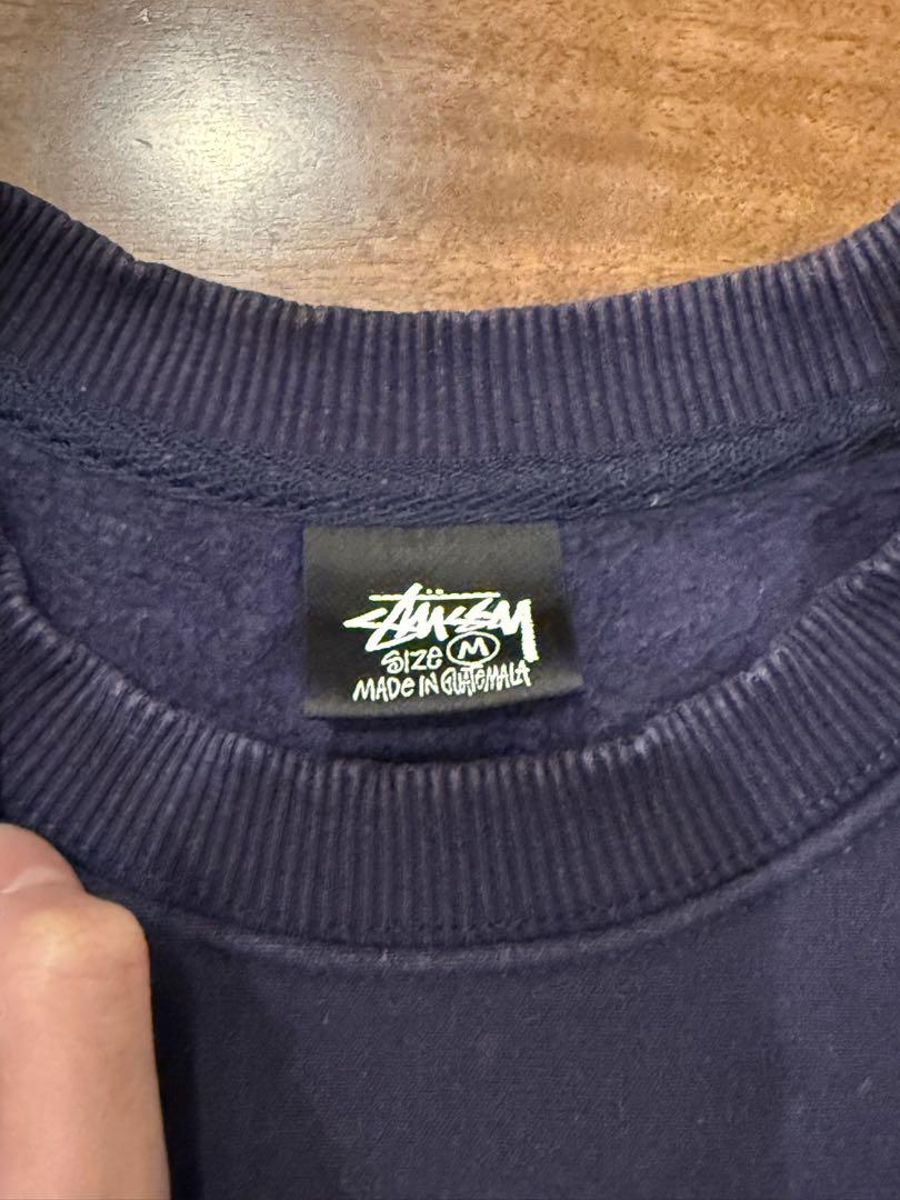 超人気ブティック STUSSY ネイビー トレーナー Mサイズ トップス