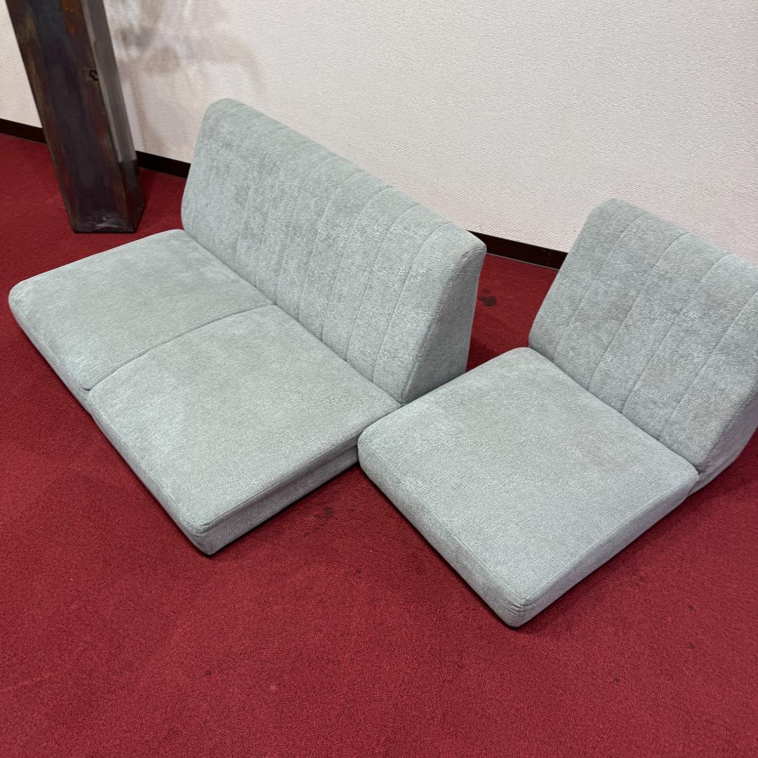 美品３Pローソファー　グレー