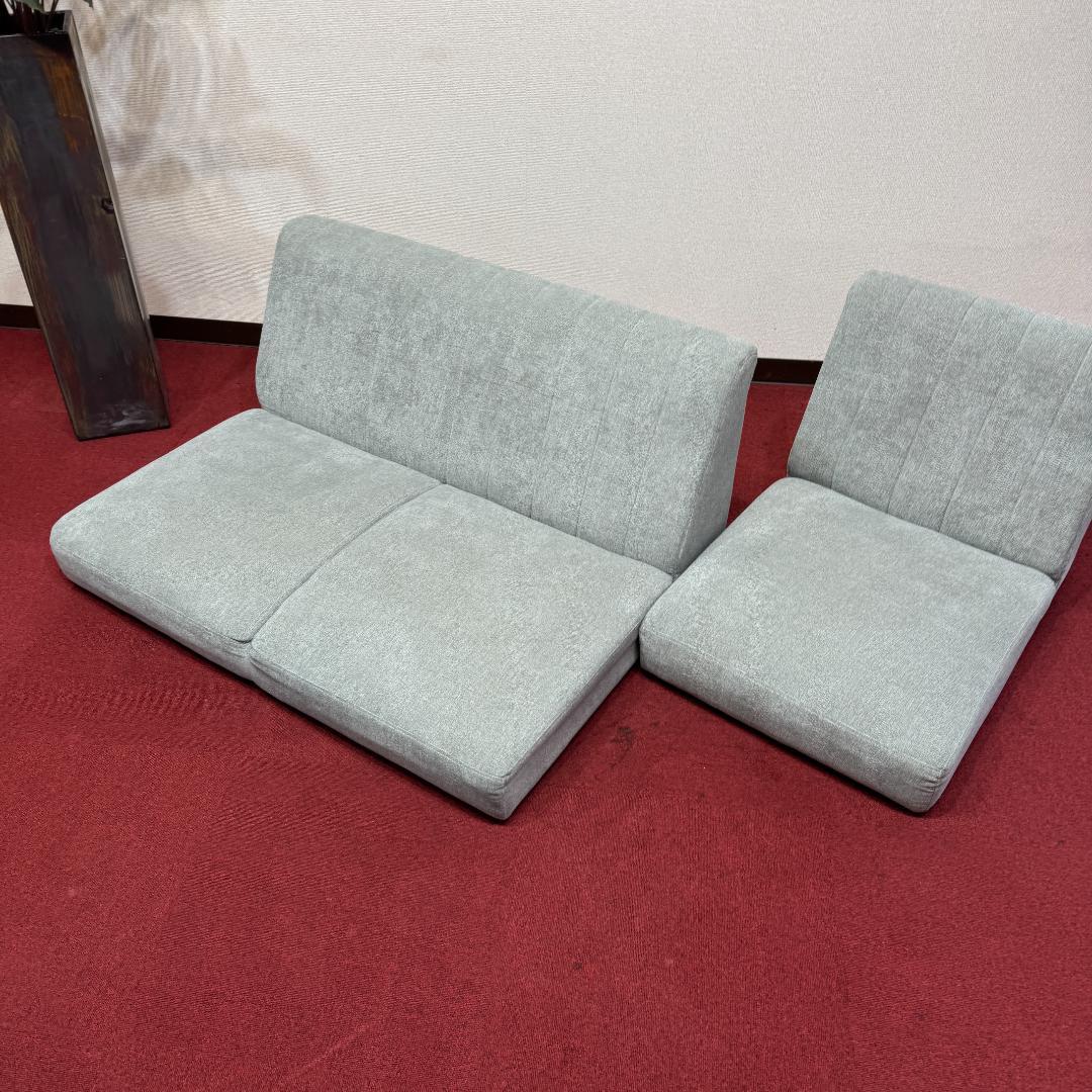 美品３Pローソファー　グレー