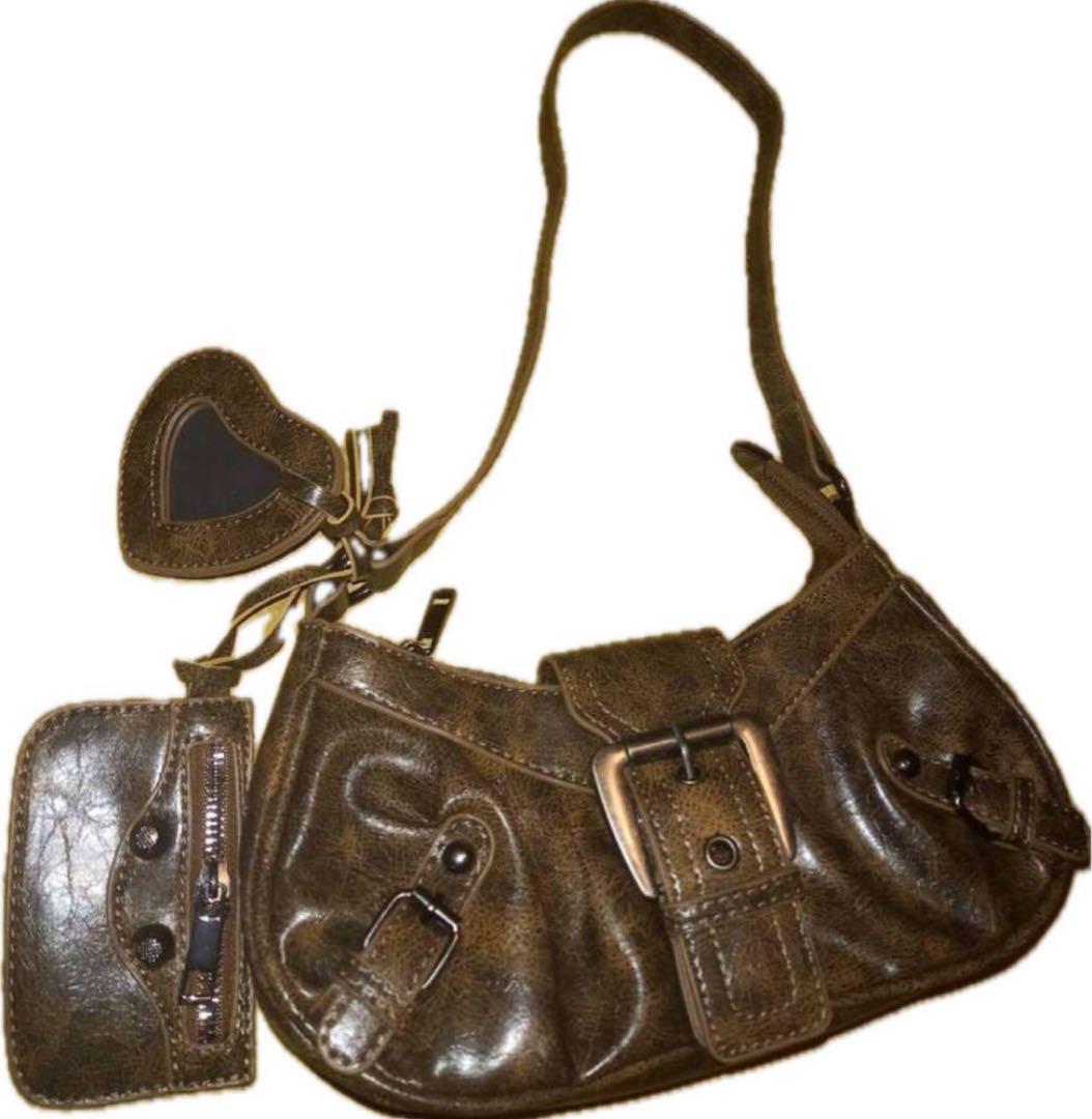 Y2K leather vintage bag LE CAGOLE 00s