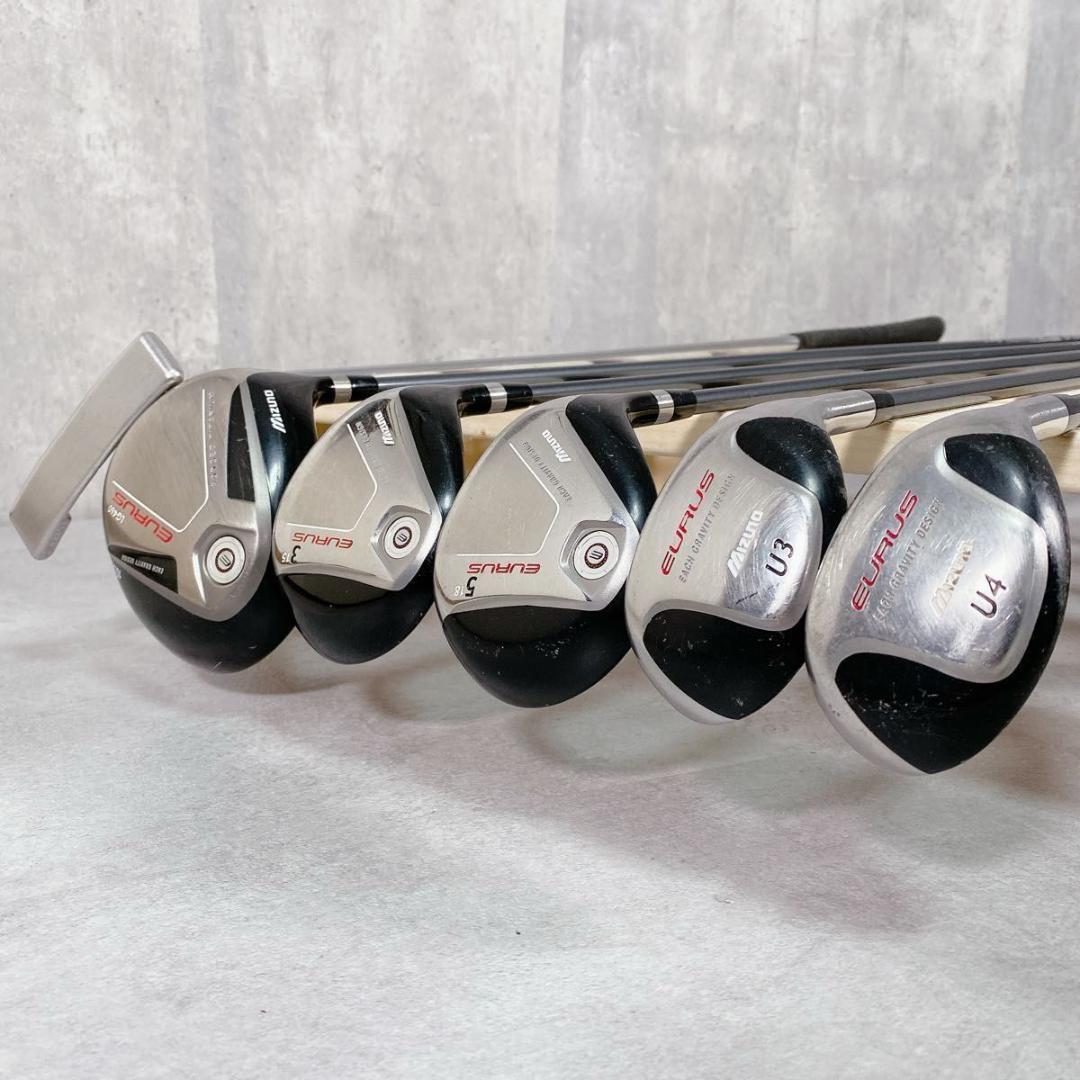 W147 mizuno ミズノ EURUS メンズ ゴルフ クラブセット 13点