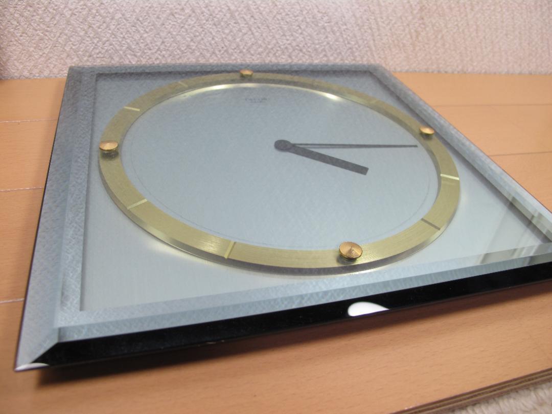 SEIKO DECOR セイコー デコール 高級 ガラス 壁掛け時計 動作品