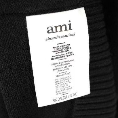 AMI PARIS  ニットセーター 男女兼用 ブラック Mサイズ