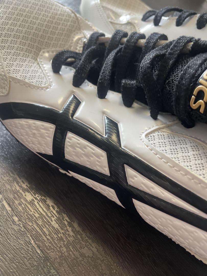 ASICS スパイクシューズ ホワイト/ブラック 27.5cm