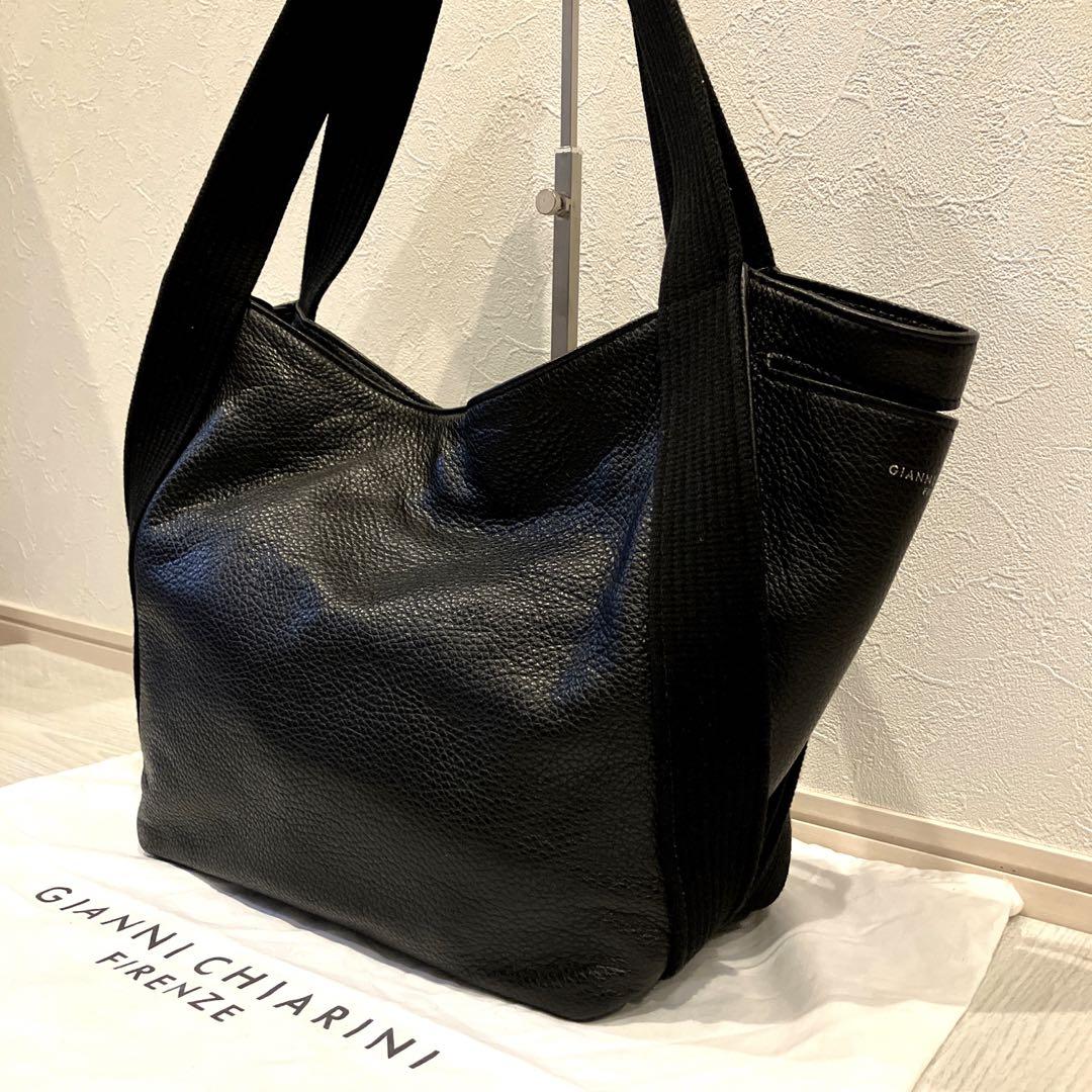 美品】【ジャンニキャリーニ】レザートートバッグ ASIA アジア ブラック by メルカリ