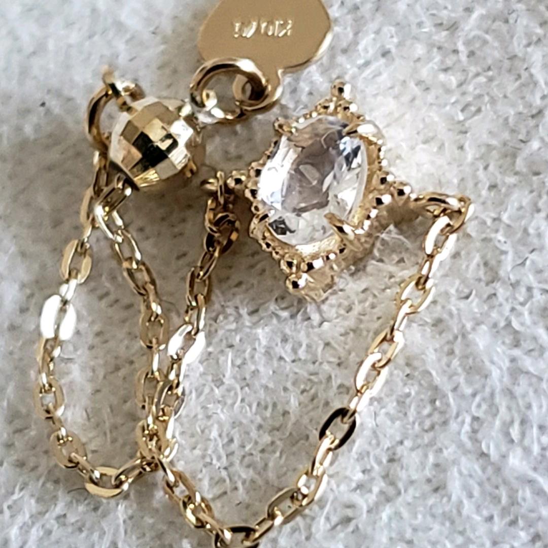 海外ブランド通販 公式サイト ムーンストーン♡～18号【ノワールドプーペ】K10 チェーンリング アクセサリー