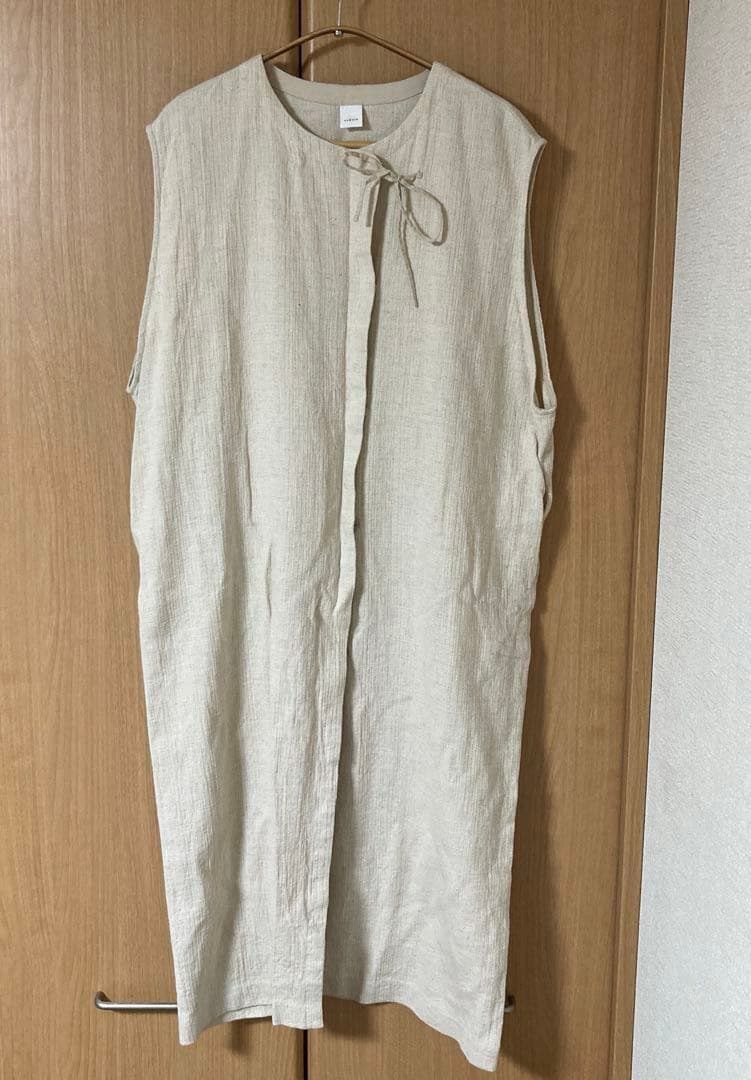 かぐれ コットンリネンジレワンピース アイボリー SIZE かぐれ
