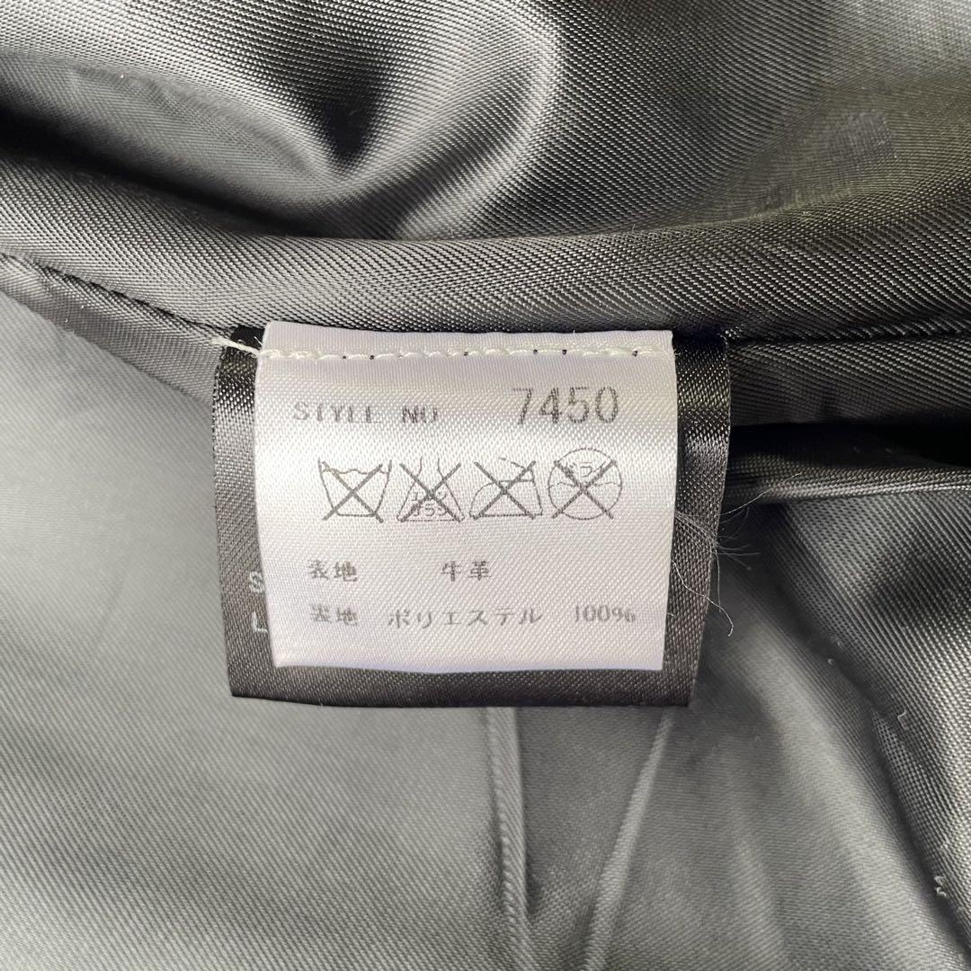 Schott USA製 カウレザー スウェードトラッカージャケット ブラック