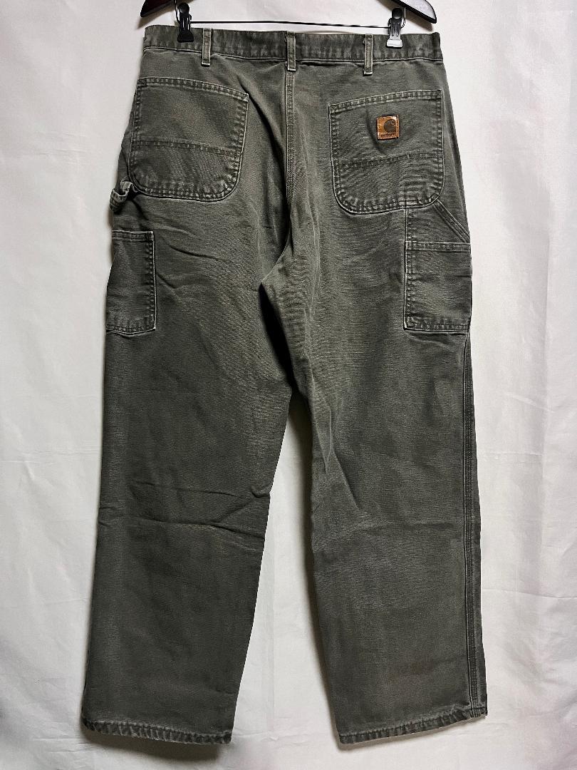 USA製 カーハート ダックペインターパンツ モス W36 L32