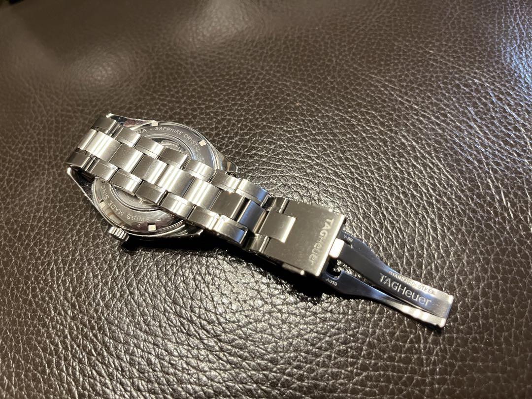 【美品】タグホイヤー TWIN TIME ブラック自動巻き