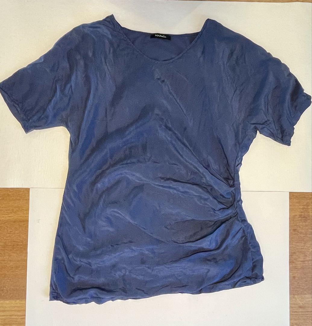 MAX&Co. マックスアンドコー シルク混 Tシャツ L ドレープ