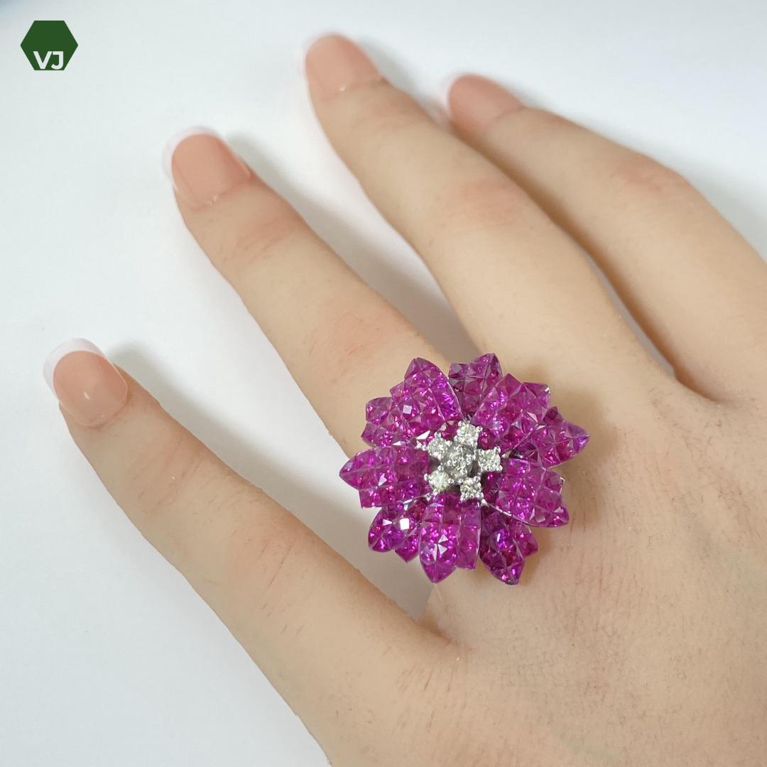 【13-4】ルビー　ダイヤモンド リング R9.5ct　D0.3ct