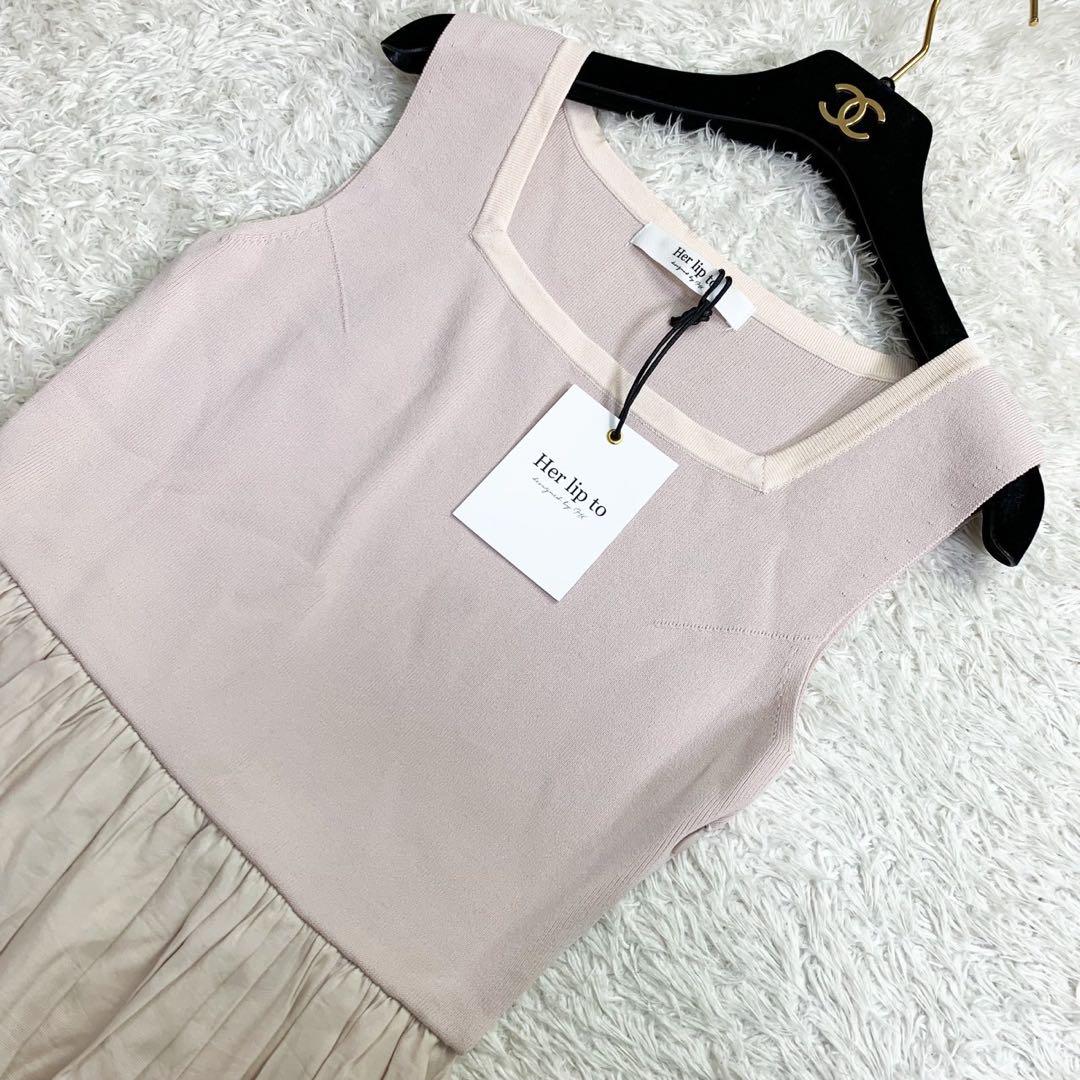 新品未使用 herlipto Bicolor Knit Dress Set S - メルカリ