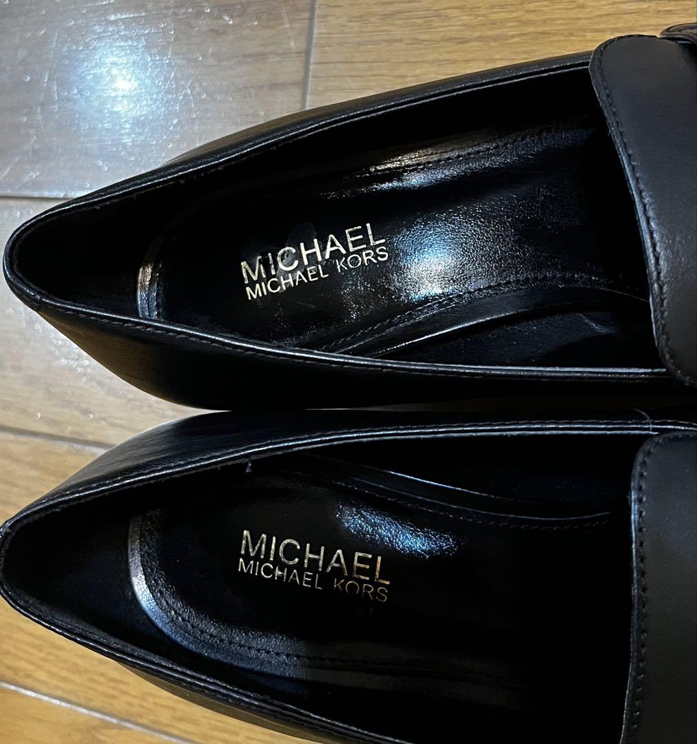 美品MICHAEL KORS MINDY フレックス ヒール ローファー本革