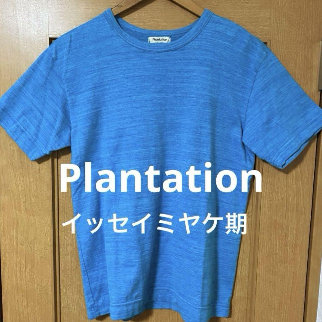 【素敵なデザイン❗️】状態良好❗️90's Plantation 杢 青 Tシャツ