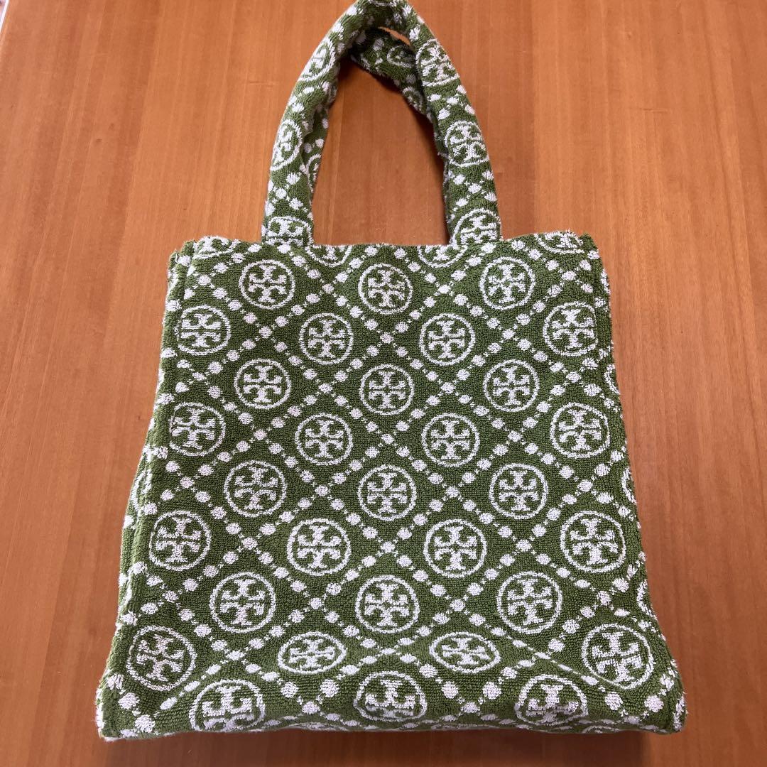 お値下げ❗️美品 トリーバーチTORY BURCH Tモノグラムテリートートバック 画像1