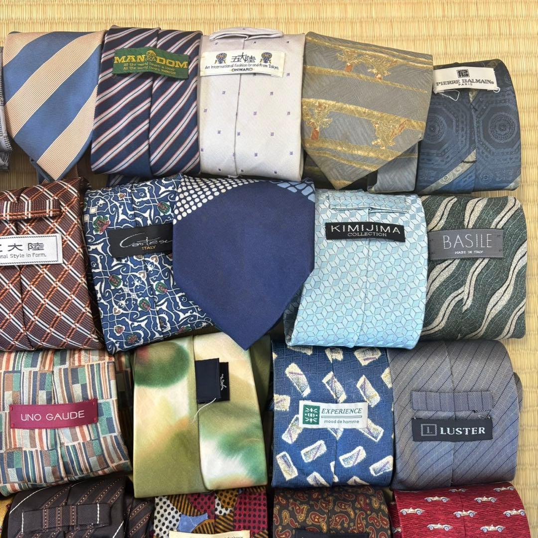 ハイブランドネクタイ 50本セット 全てシルク GUCCI エルメス まとめ
