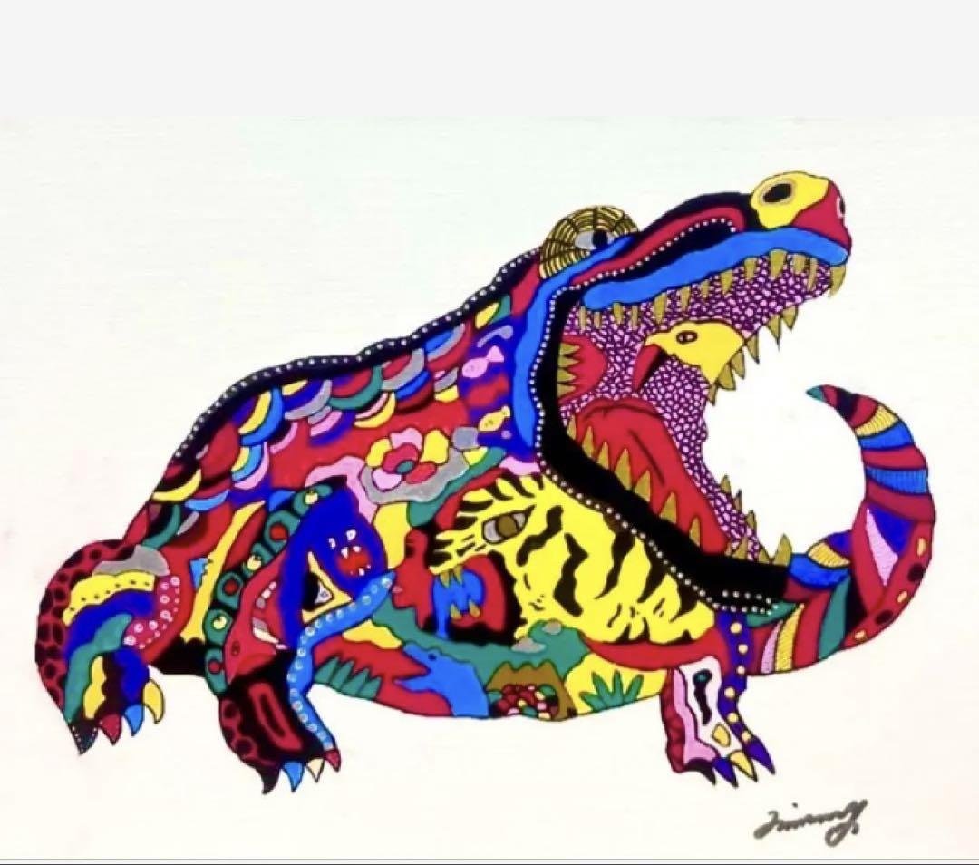 セール中 【P10号】ジミー大西 手描き油彩 肉筆画 コレクション出品 額縁なし セール中 【P10号】ジミー大西 手描き油彩 肉筆画 コレクション