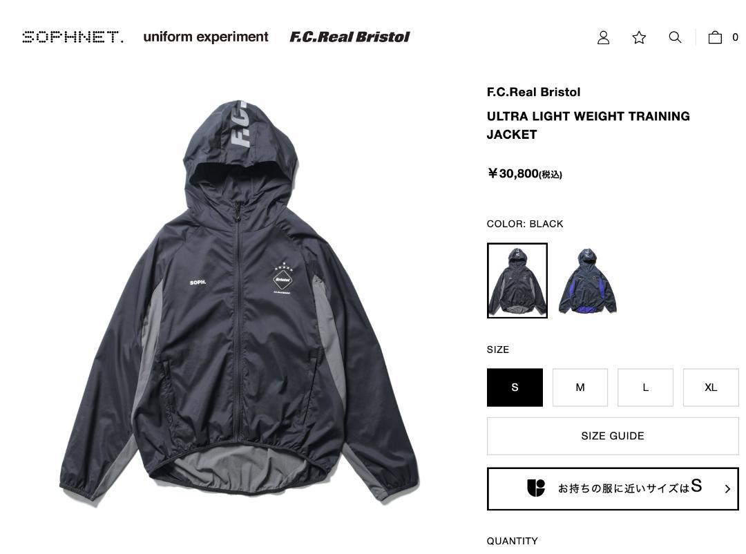 新品 24ss FCRB ULTRA LIGHT WEIGHT JACKET S