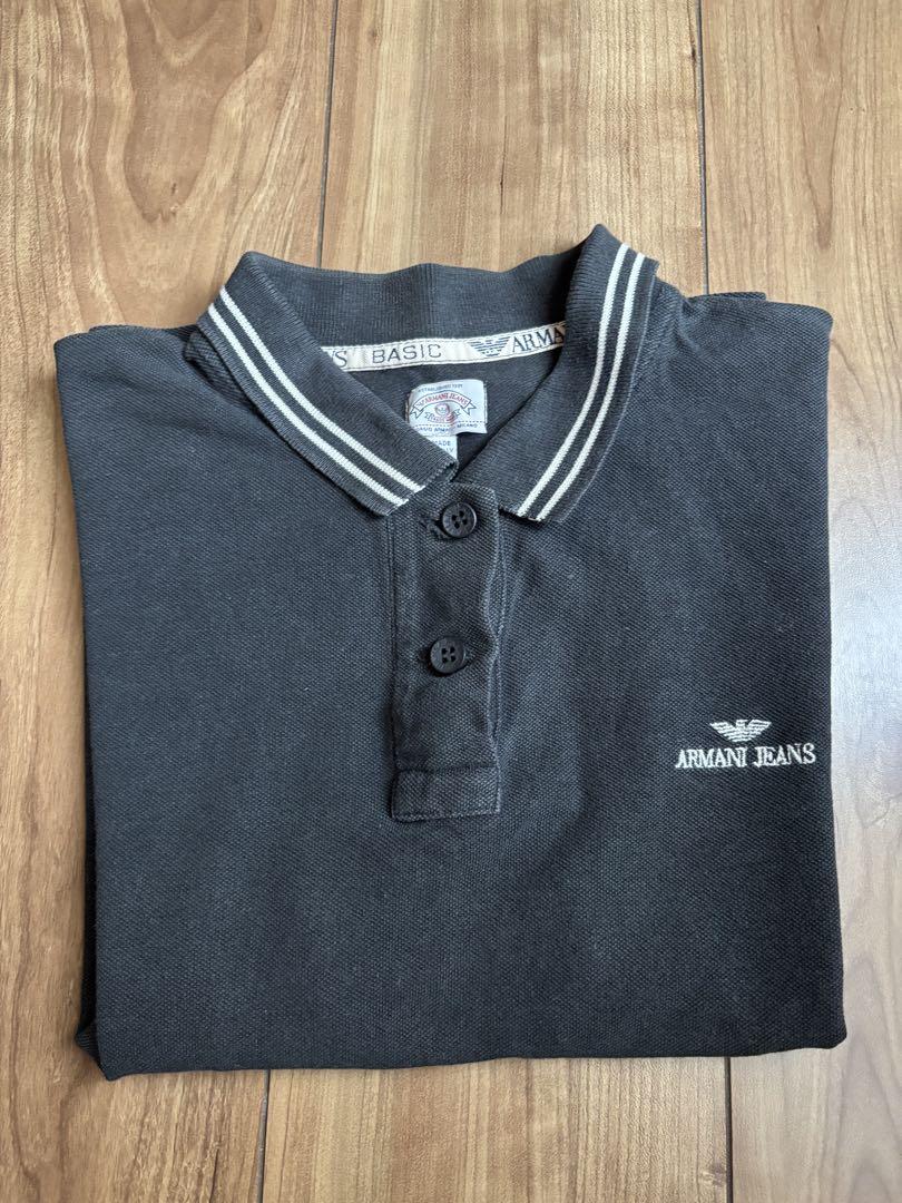 Giorgio Armani Basicブラック ポロシャツ 半袖
