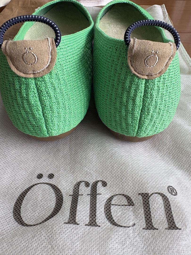 Offen オッフェン 37 フラットシューズ ライトグリーン - メルカリ