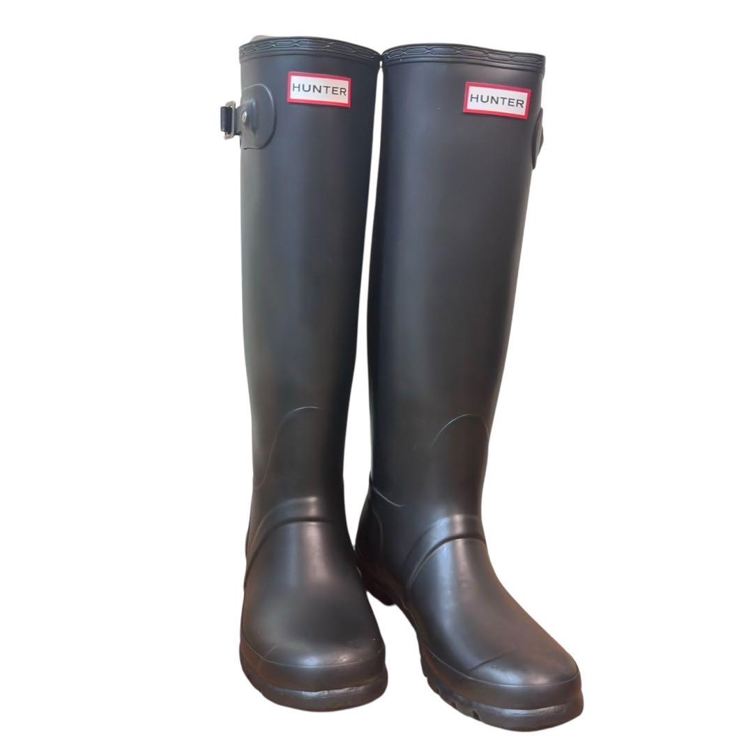 入荷now 安全 ブラック 長靴 レインブーツ ハンター HUNTER UK6 メルカリ - 靴