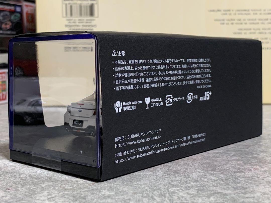 スバル　BRZ クリスタルホワイトパール　1/43ミニカー