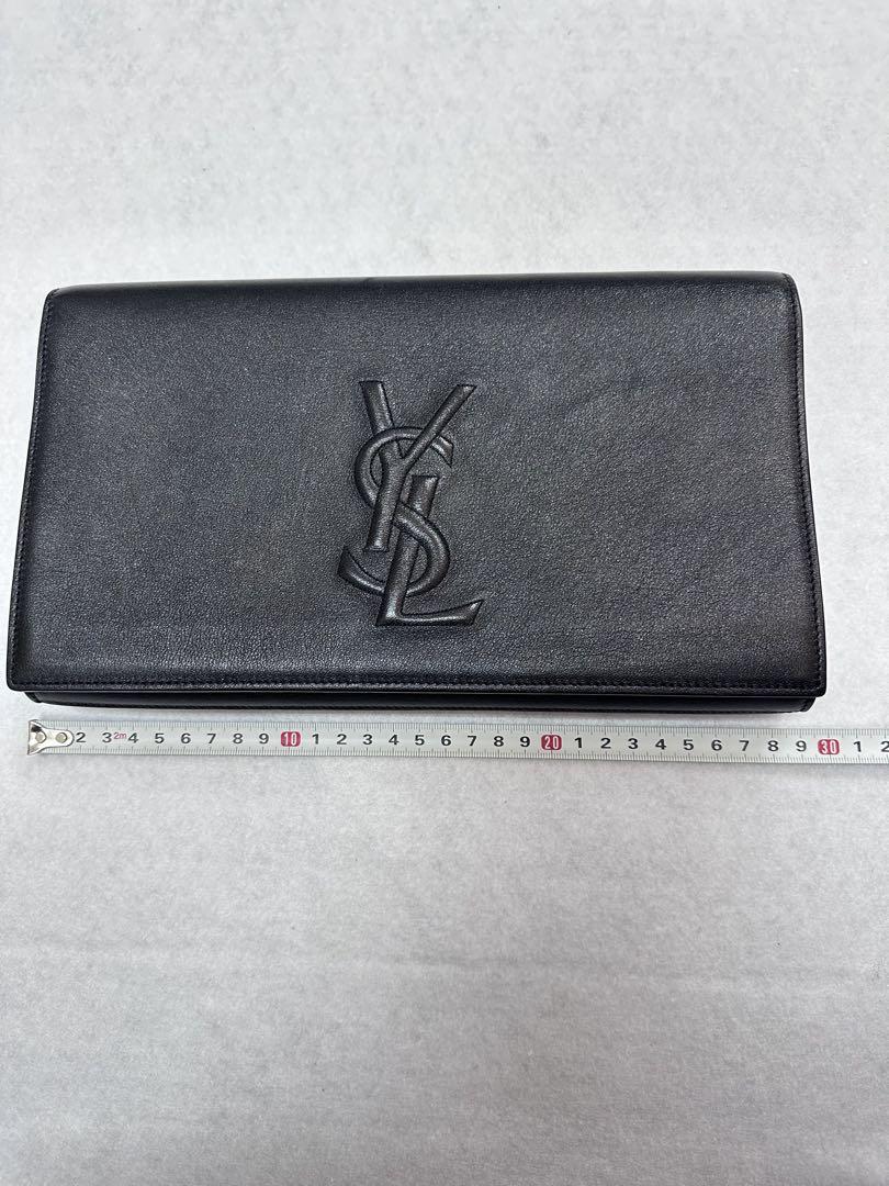 【極美品】イヴ・サンローラン クラッチバックSAINT LAURENT デカロゴ