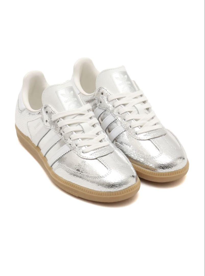 adidas SAMBA OG Wシルバー 25cm サンバ