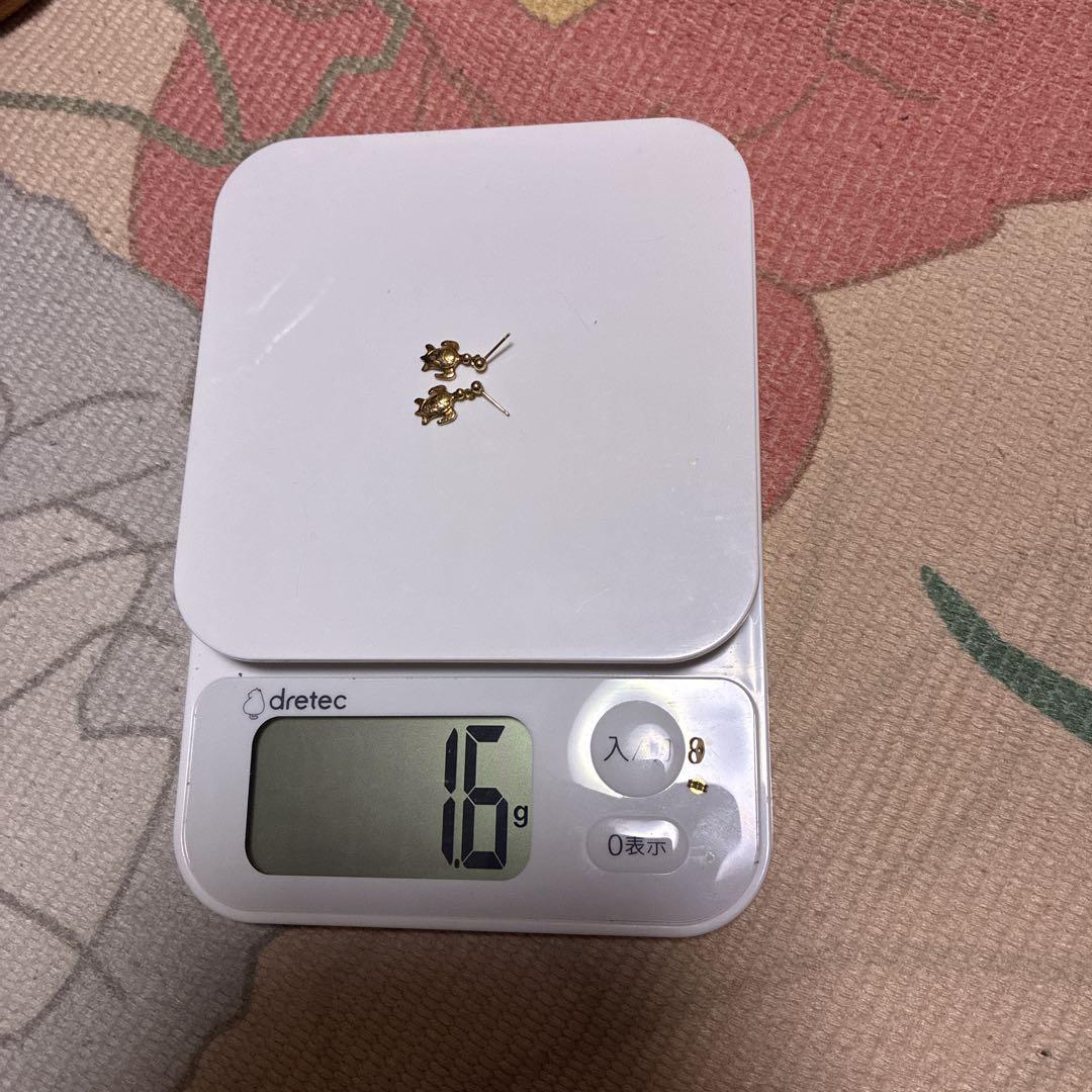 ハワイアン　ホヌ　ピア14K
