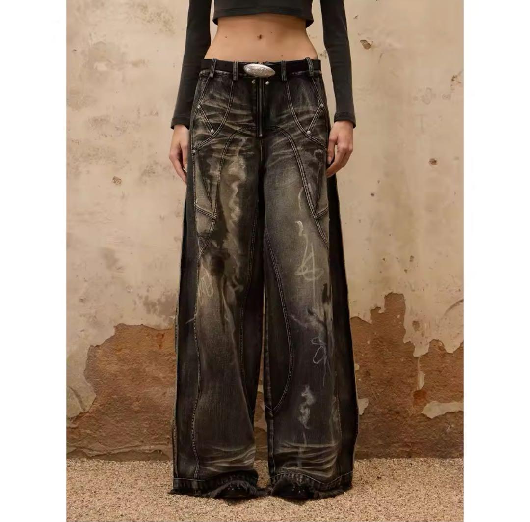 PERSONSOUL graffiti jeans y2k デニムパンツ