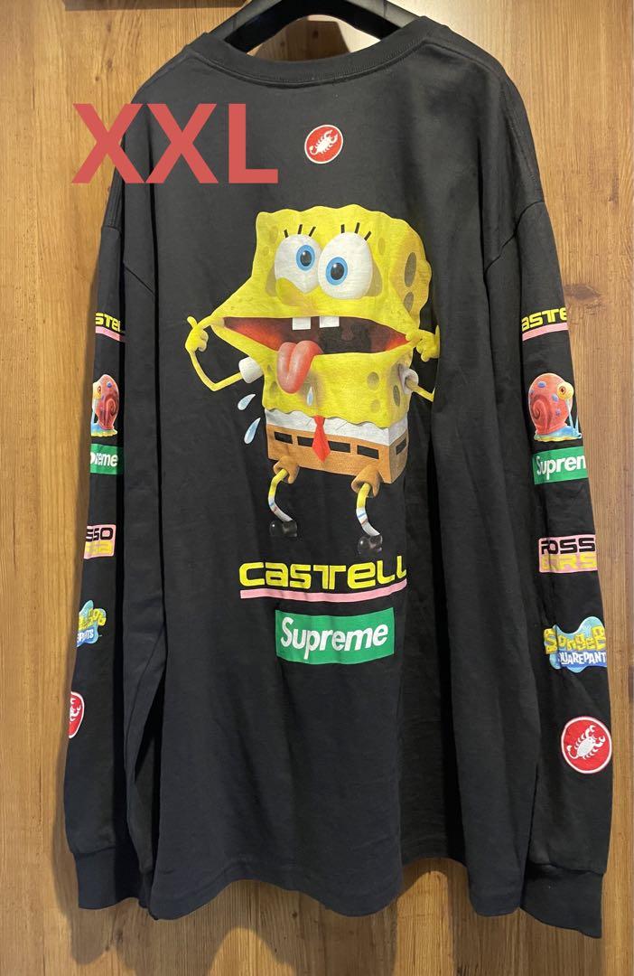 Supreme SpongeBob Castelli L/S Tee黒xxl