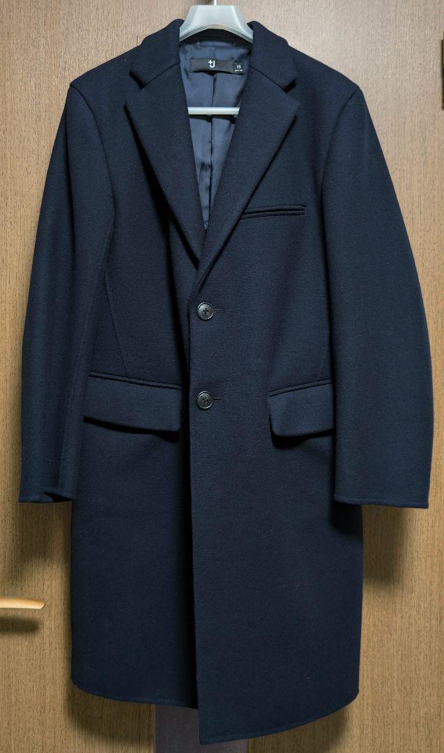 極美品　UNIQLO +J　チェスターコート　ネイビー　XS