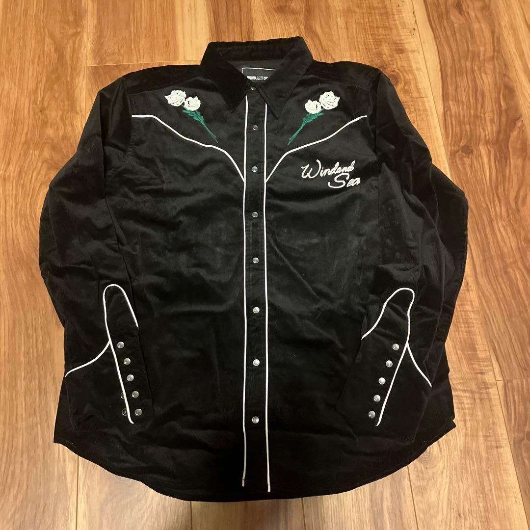 wind and sea コーデュロイシャツM WIND AND SEA