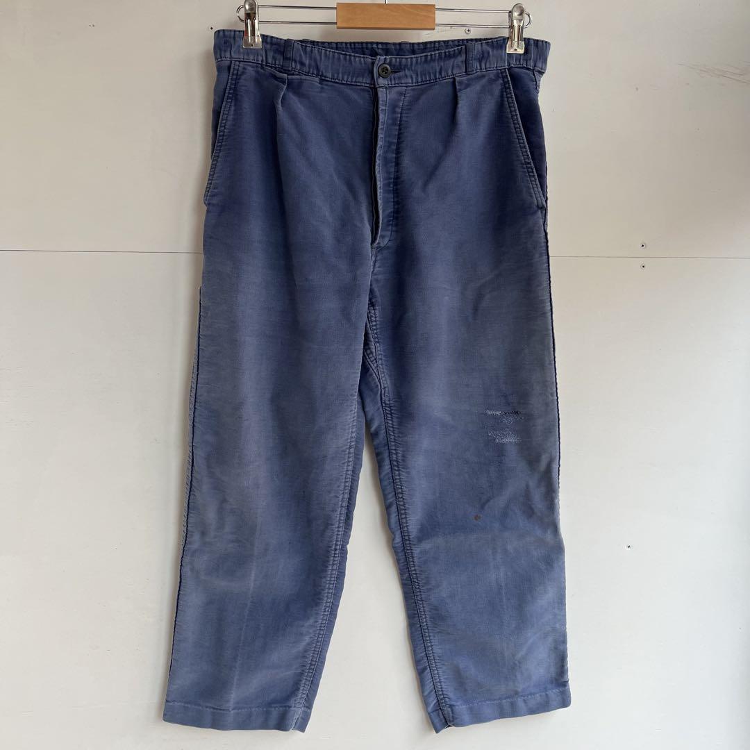 60s 70s Vulcain モールスキンパンツ ワークパンツ フレンチ 古着