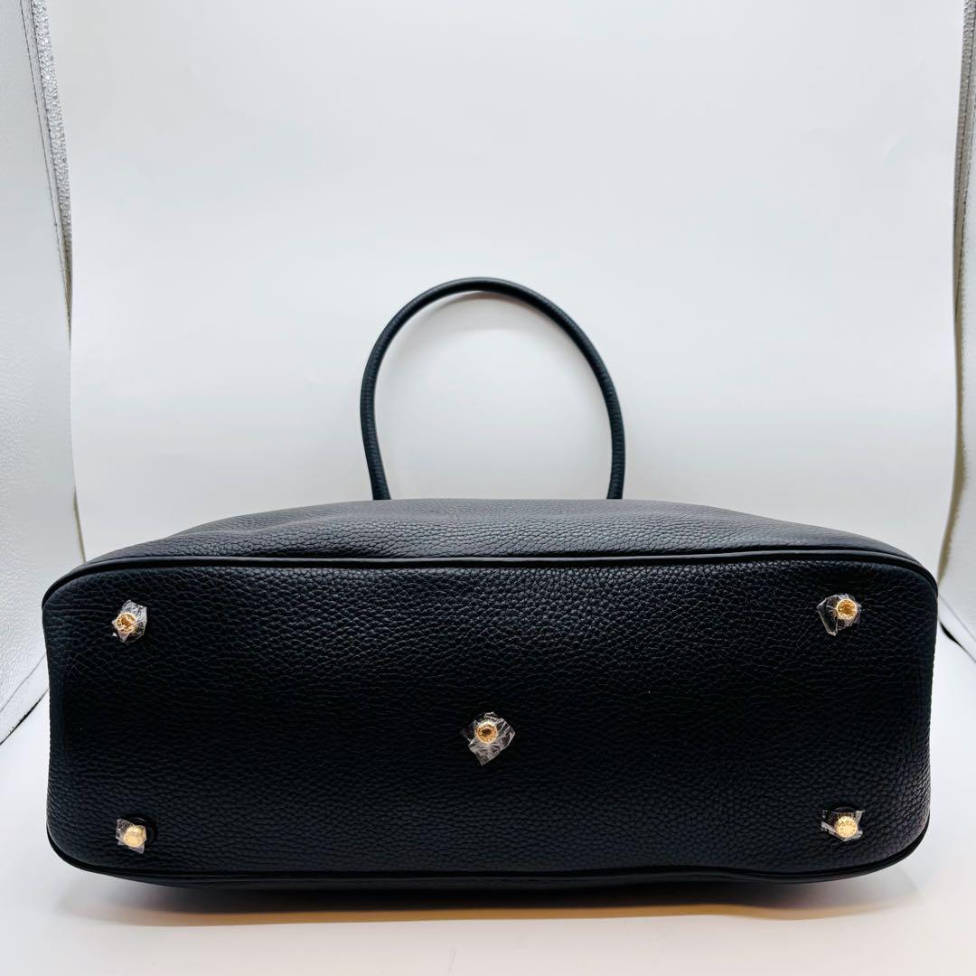 【極美品】ココセリュックスゴールド トートバッグ 肩掛け レザー 2way 黒