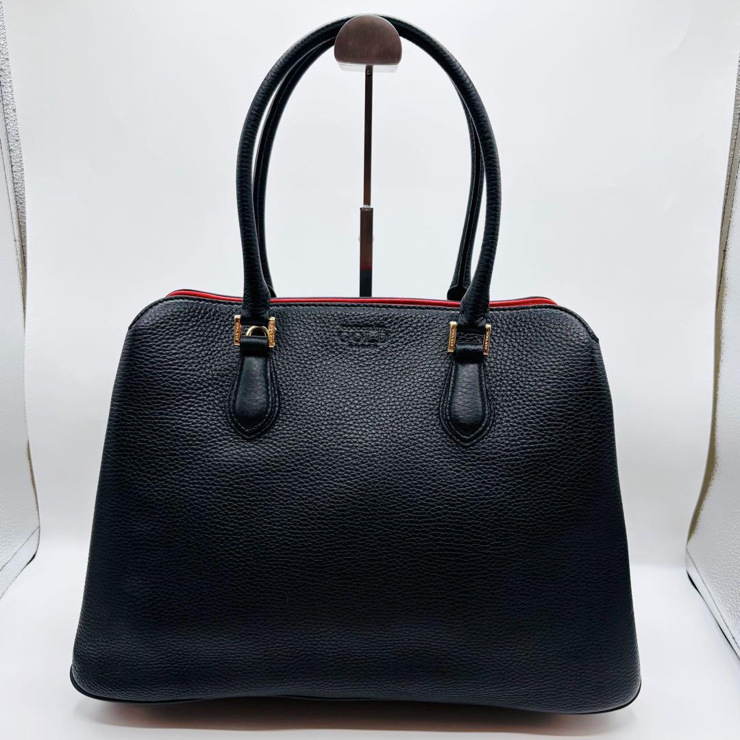 【極美品】ココセリュックスゴールド トートバッグ 肩掛け レザー 2way 黒