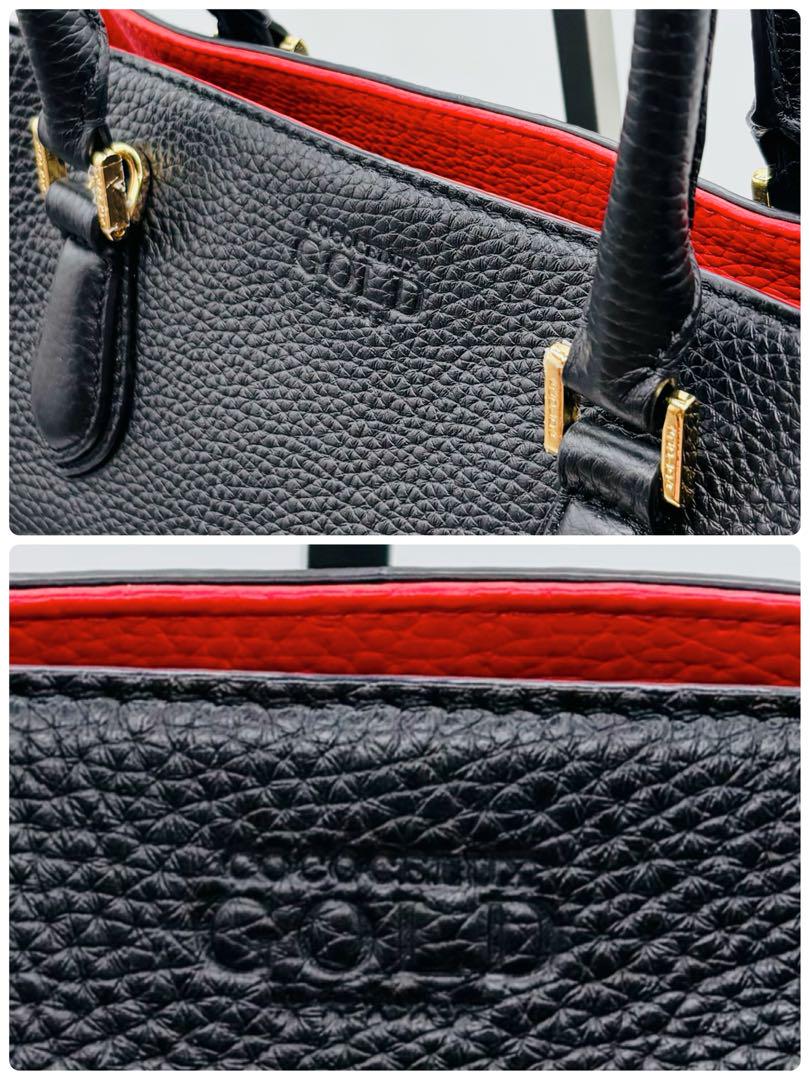 【極美品】ココセリュックスゴールド トートバッグ 肩掛け レザー 2way 黒