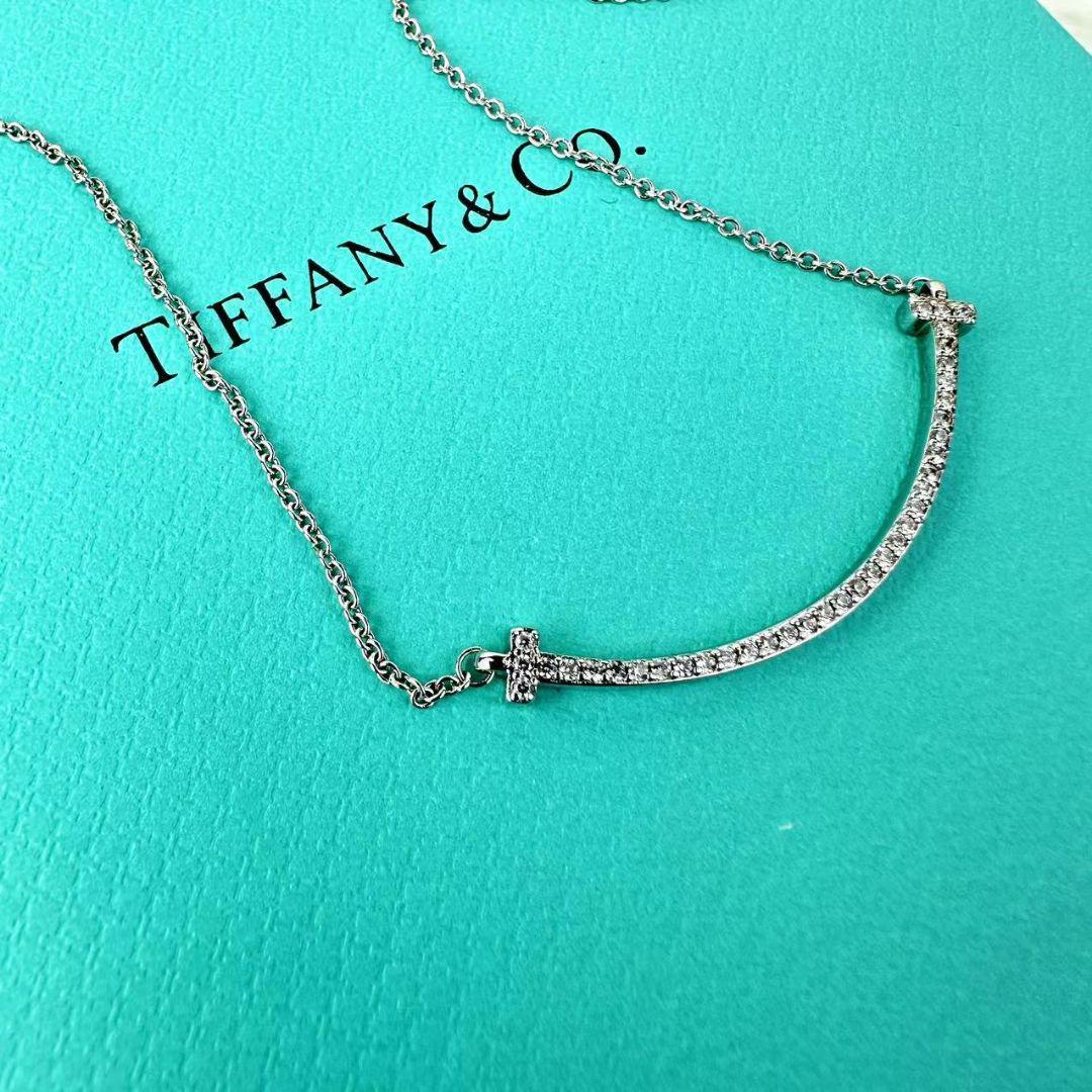 美品 TIFFANY & Co. ティファニー Tスマイル ネックレス